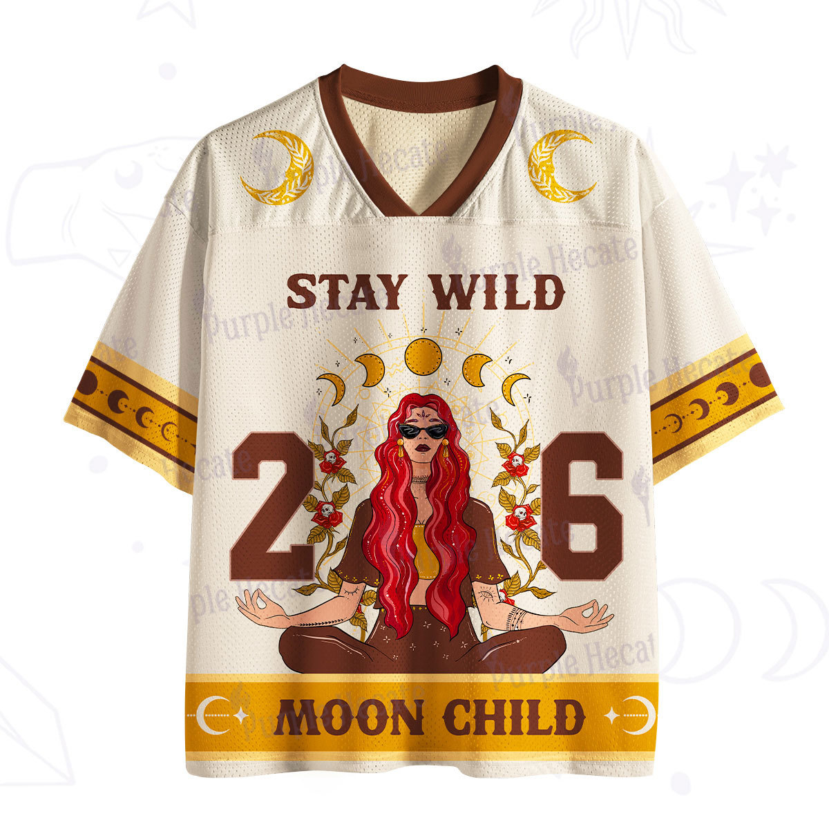Purplehecate The Stay Wild Moon Child Oracle Card Mesh Jersey