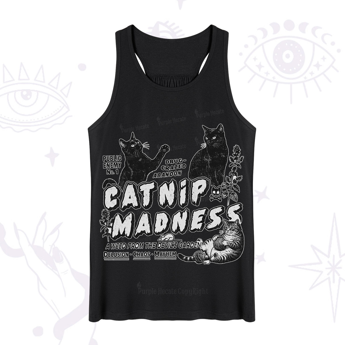 Purplehecate Catnip?Madness Cute?Cat Tank