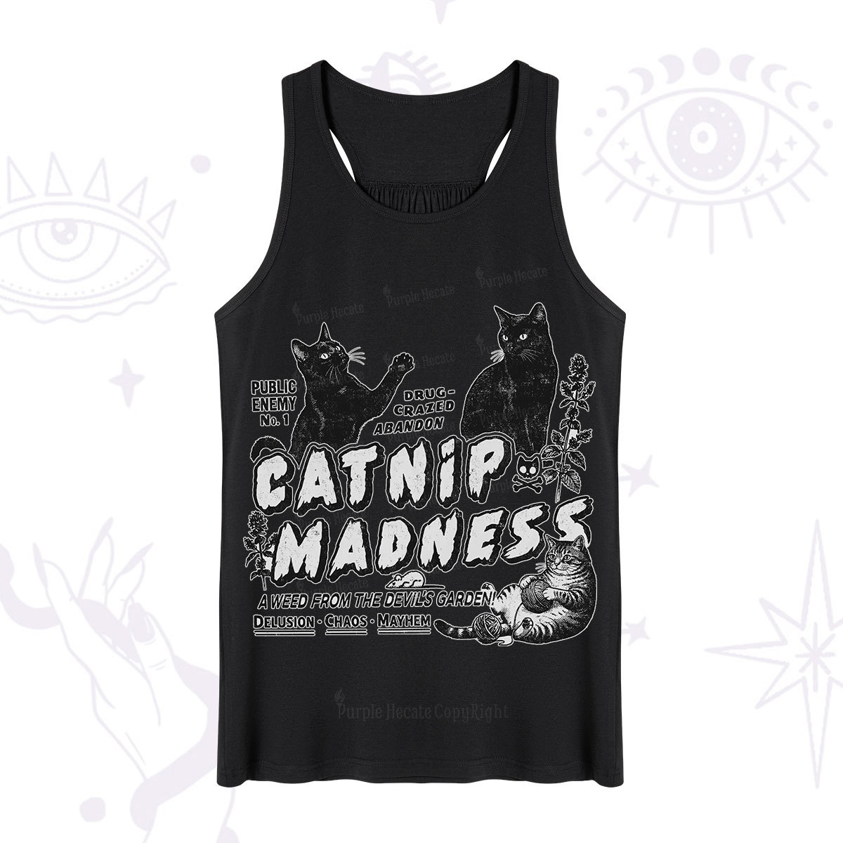 Purplehecate Catnip?Madness Cute?Cat Tank