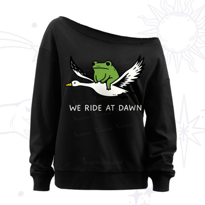 Purplehecate We Ride at Dawn Off The Shoulder Sweatshirt
