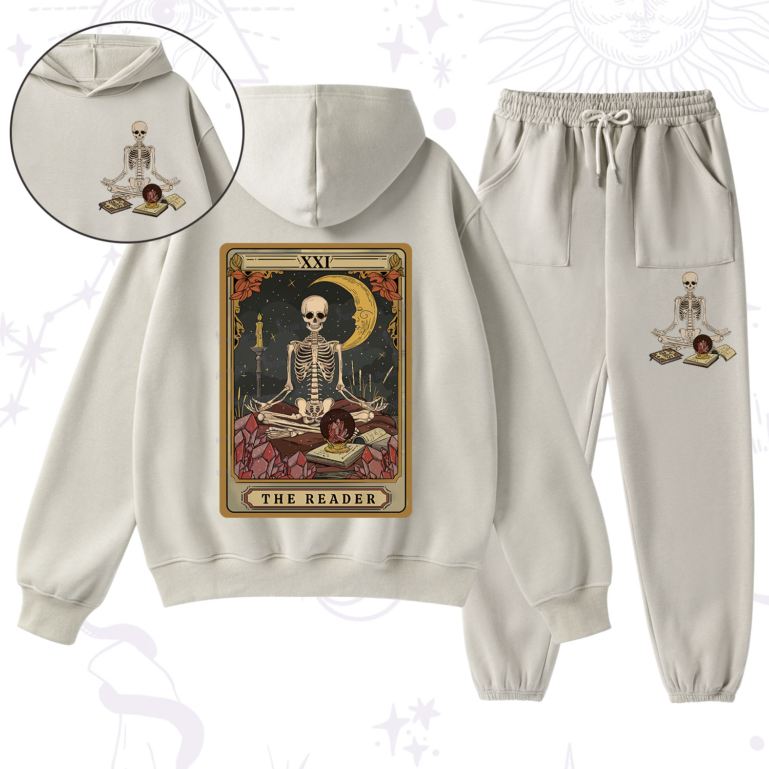 Purplehecate The Reader Tarot Fleece Hoodie Suit