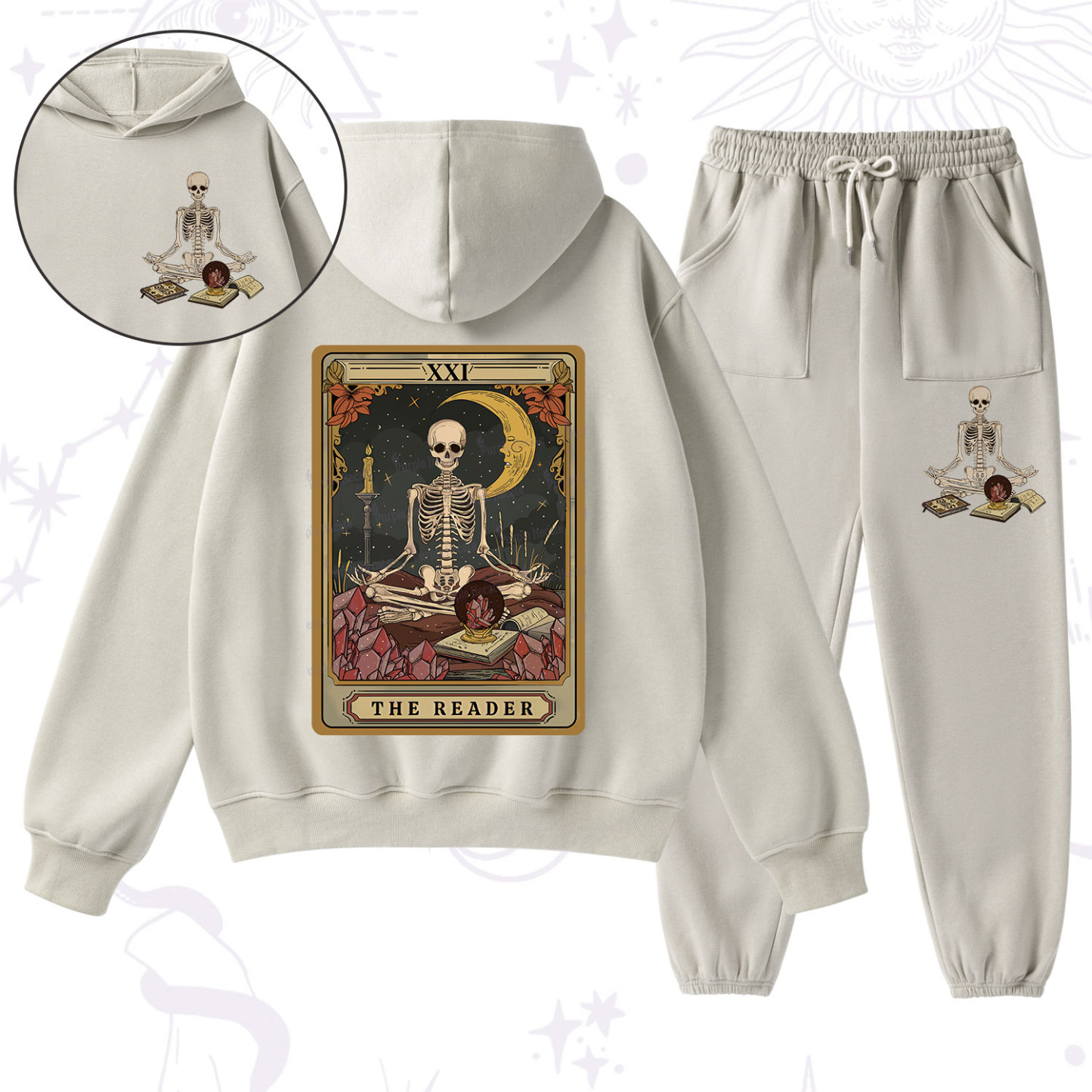 Purplehecate The Reader Tarot Fleece Hoodie Suit