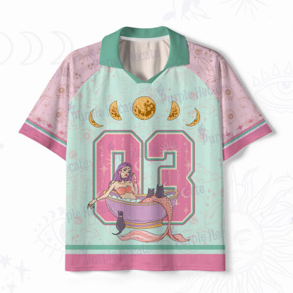 Purplehecate Mermaid Whispers Moonlit Secrets Polo Collar Unisex Jersey