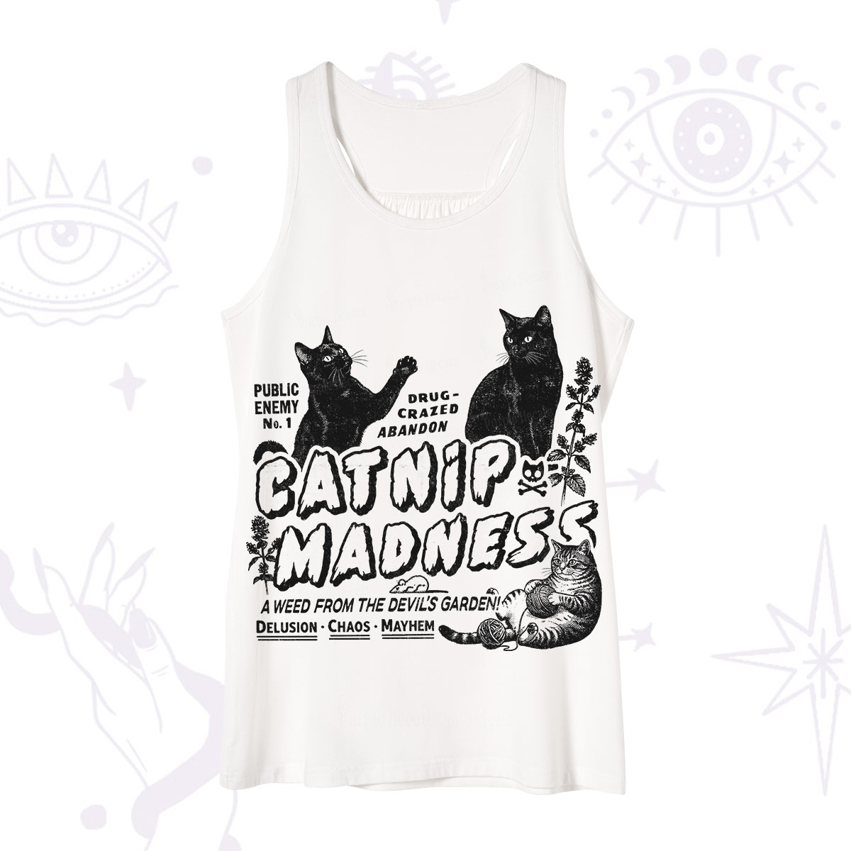 Purplehecate Catnip?Madness Cute?Cat Tank