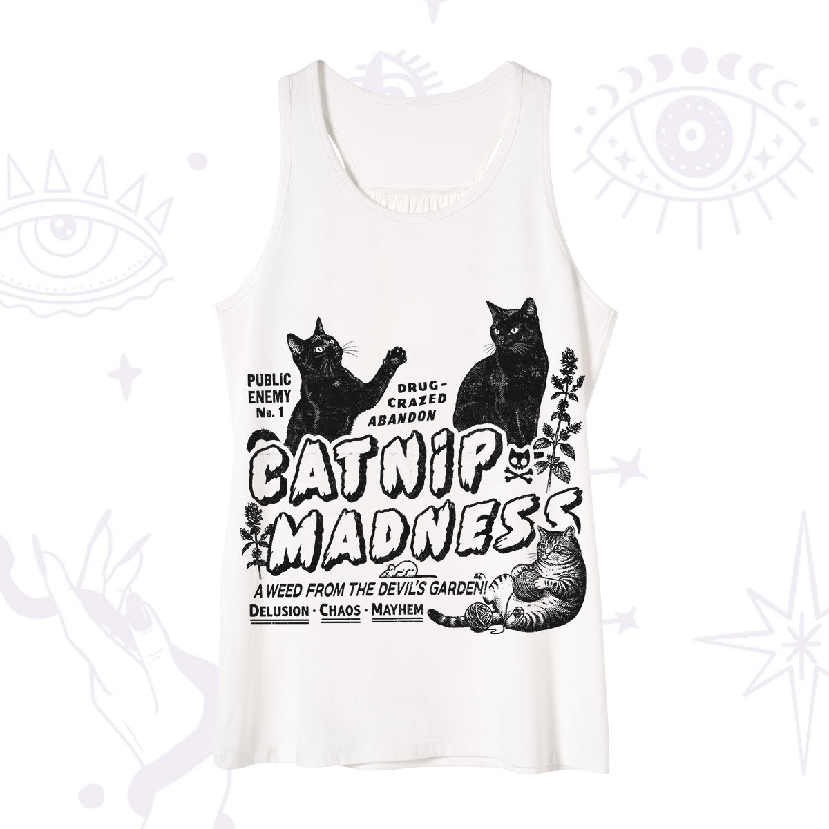 Purplehecate Catnip?Madness Cute?Cat Tank
