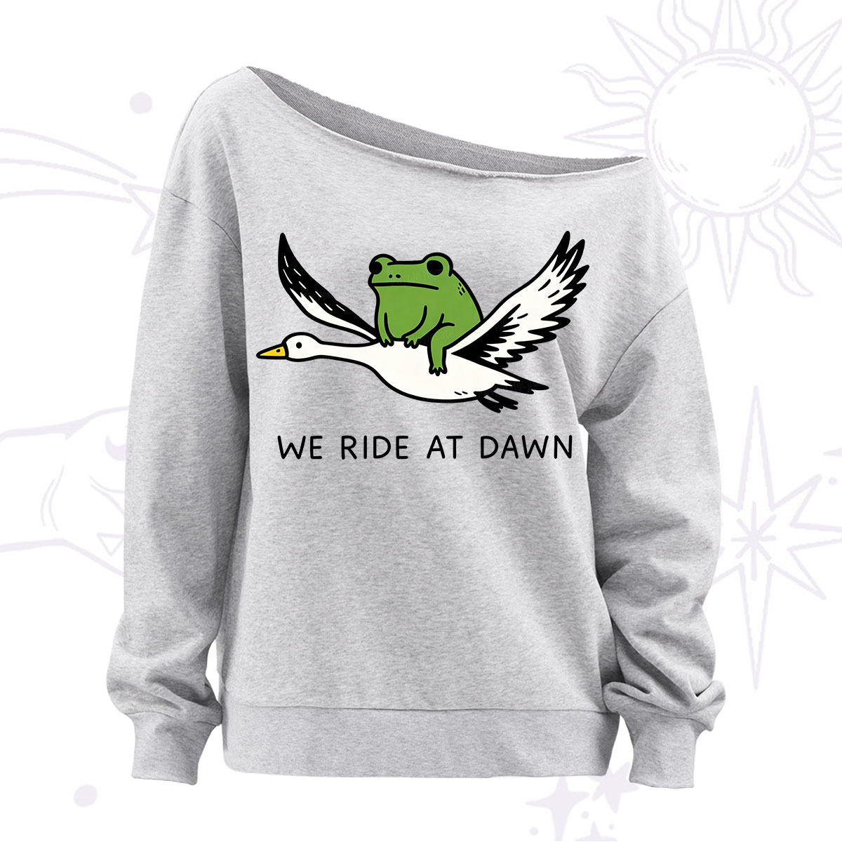 Purplehecate We Ride at Dawn Off The Shoulder Sweatshirt