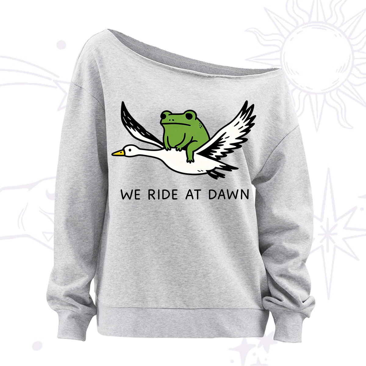 Purplehecate We Ride at Dawn Off The Shoulder Sweatshirt