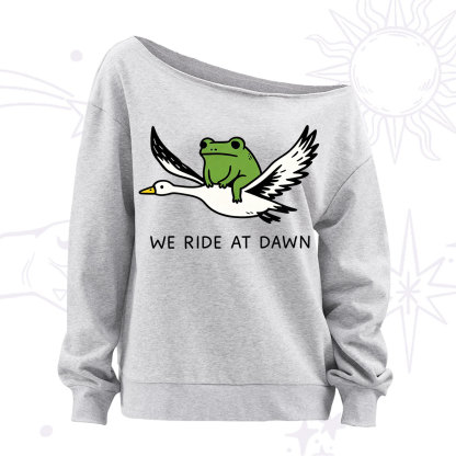 Purplehecate We Ride at Dawn Off The Shoulder Sweatshirt