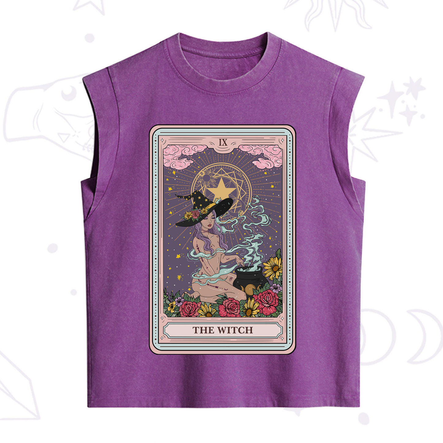 Purplehecate The Witch Tarot Vintage Washed Tank