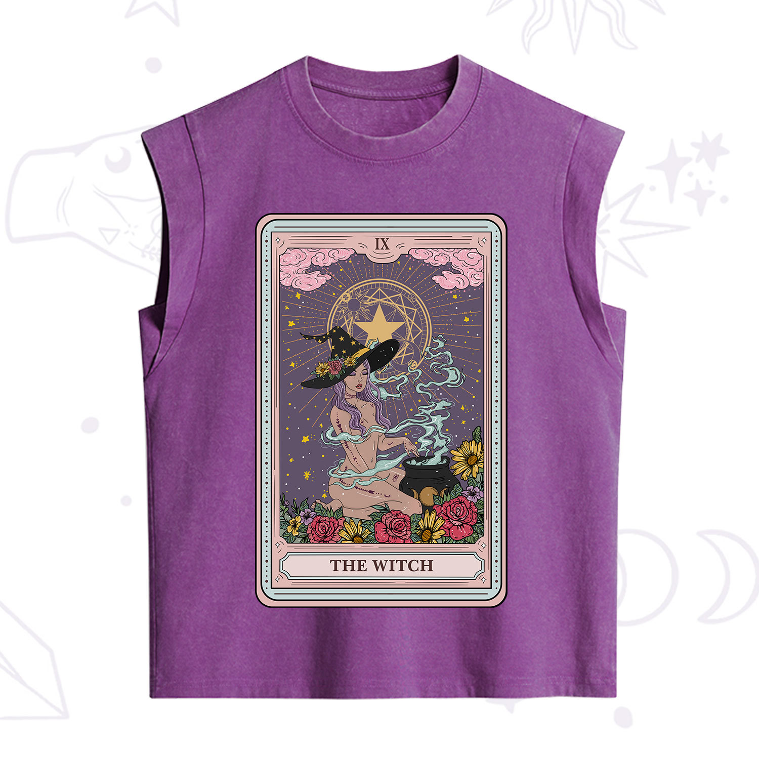 Purplehecate The Witch Tarot Vintage Washed Tank