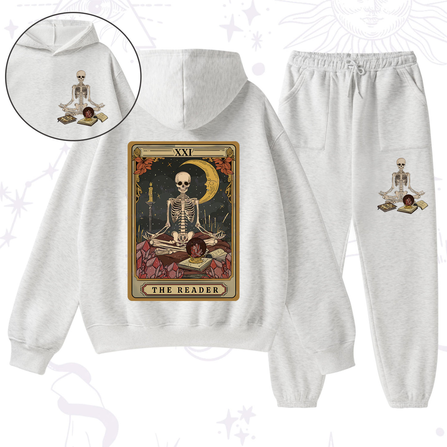 Purplehecate The Reader Tarot Fleece Hoodie Suit