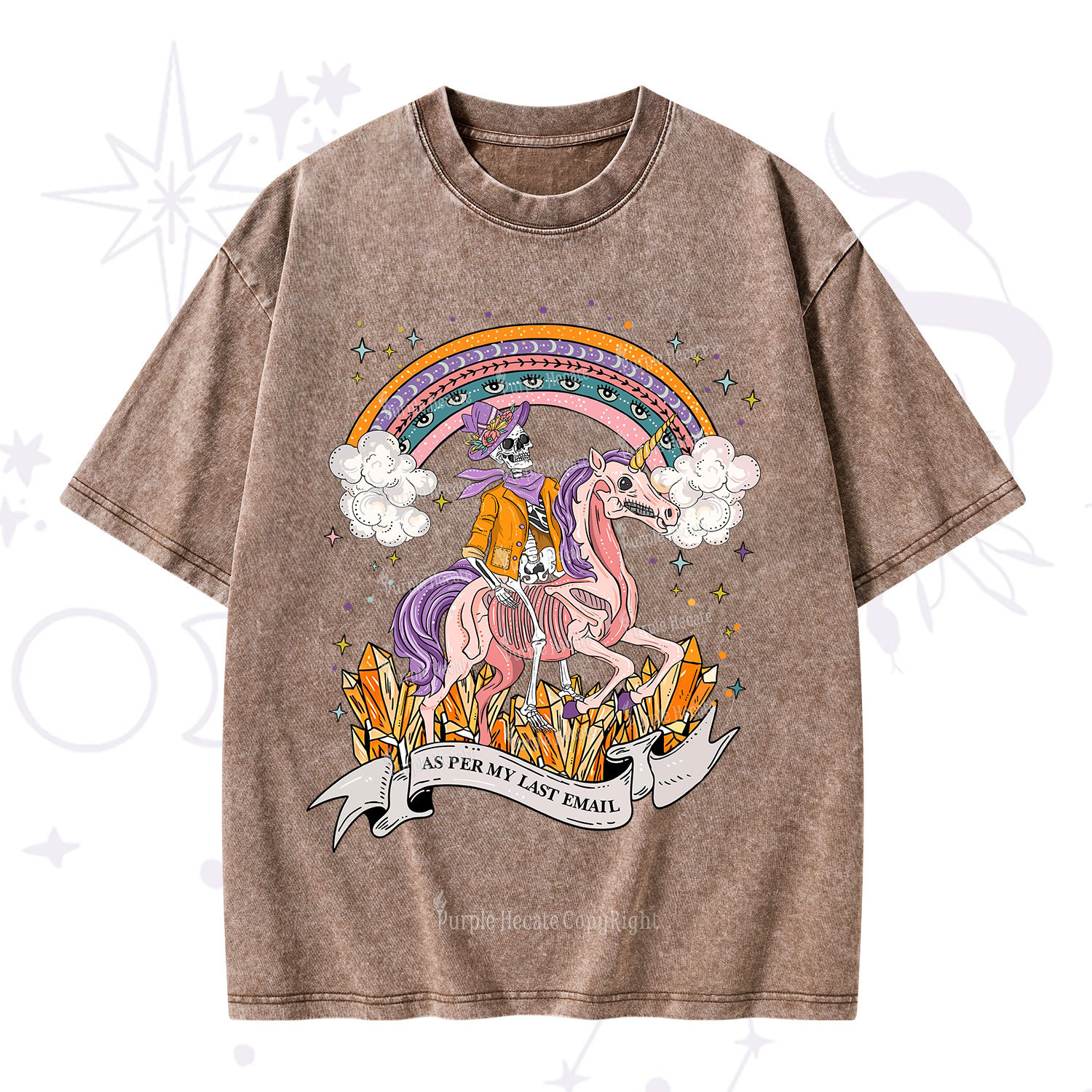 Purplehecate As Per My Last Email Washed T-Shirt