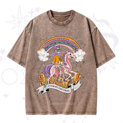 Purplehecate As Per My Last Email Washed T-Shirt