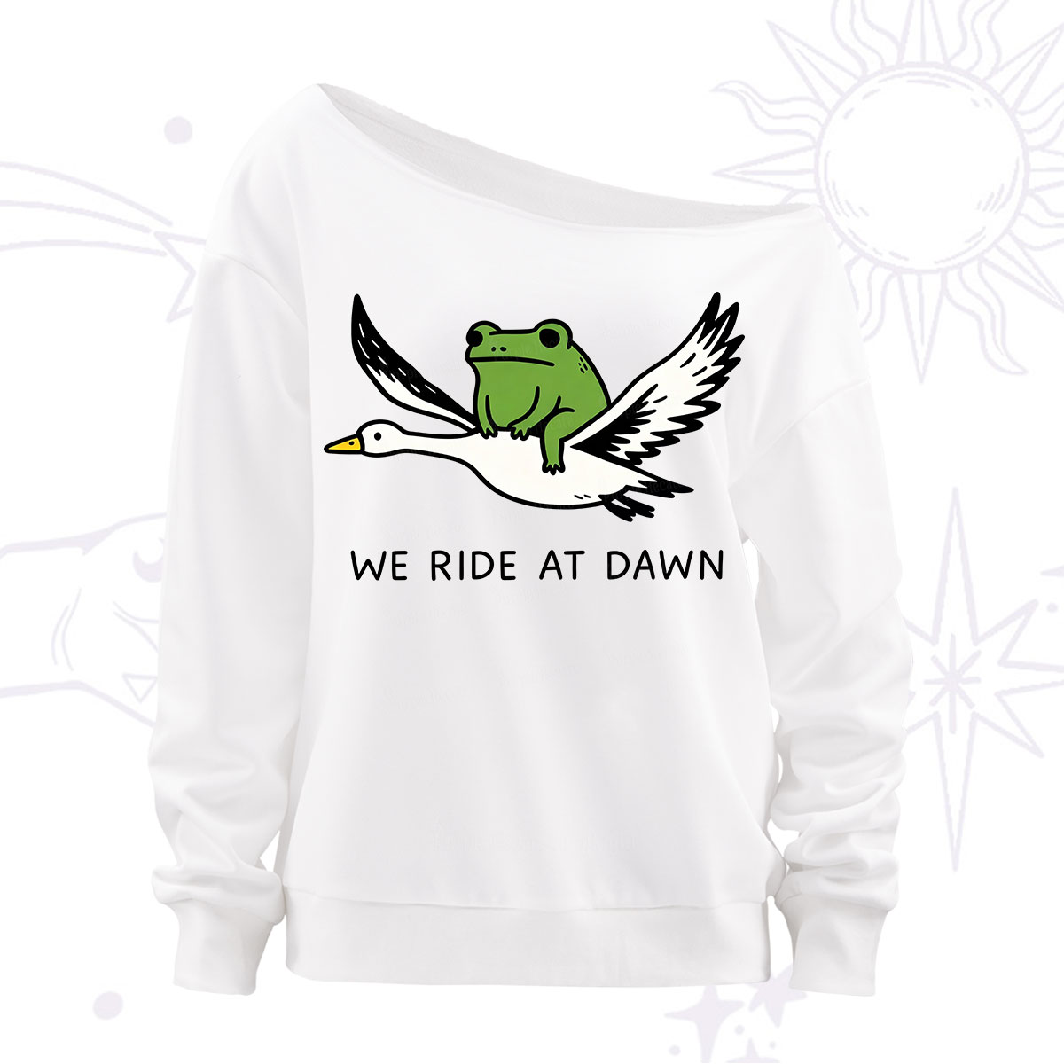 Purplehecate We Ride at Dawn Off The Shoulder Sweatshirt