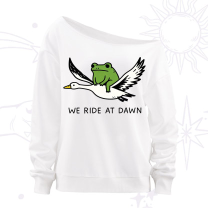 Purplehecate We Ride at Dawn Off The Shoulder Sweatshirt