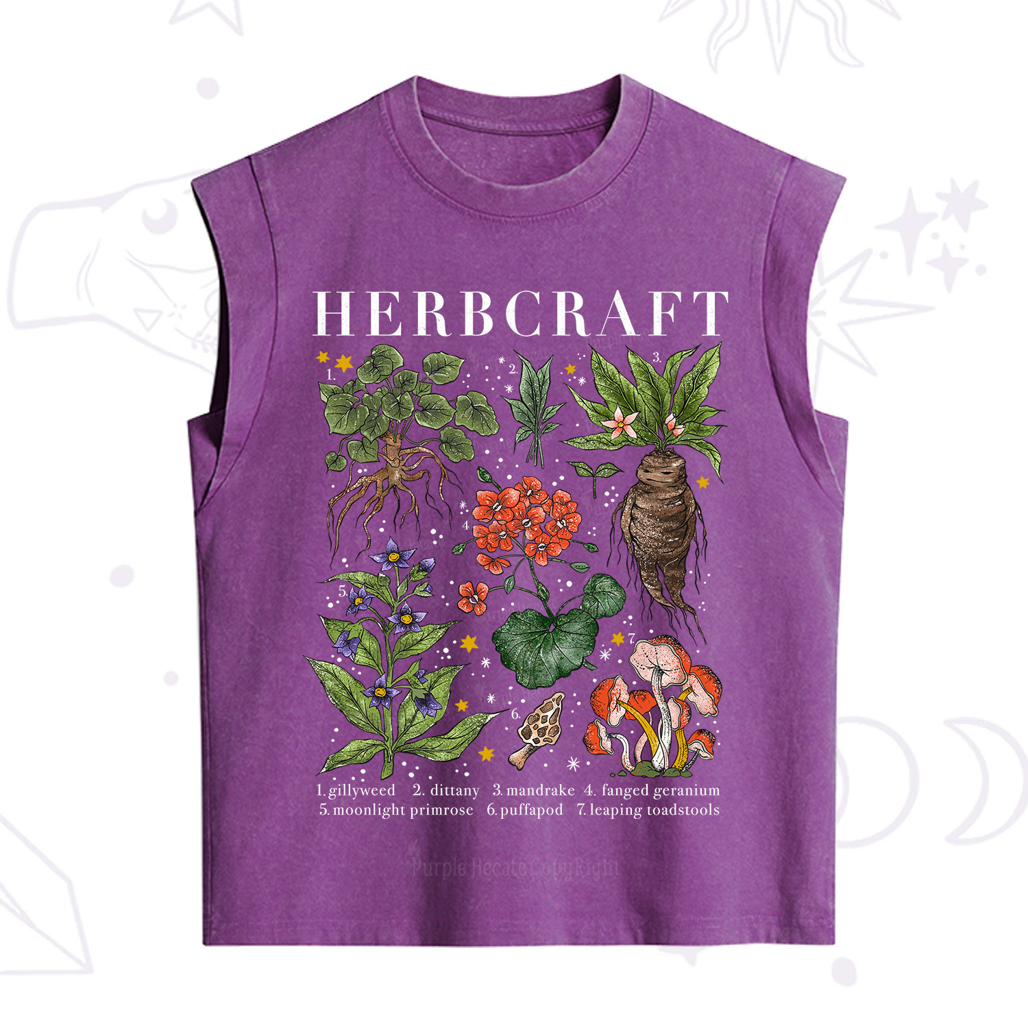 Purplehecate Magical Herbcraft Vintage Washed Tank