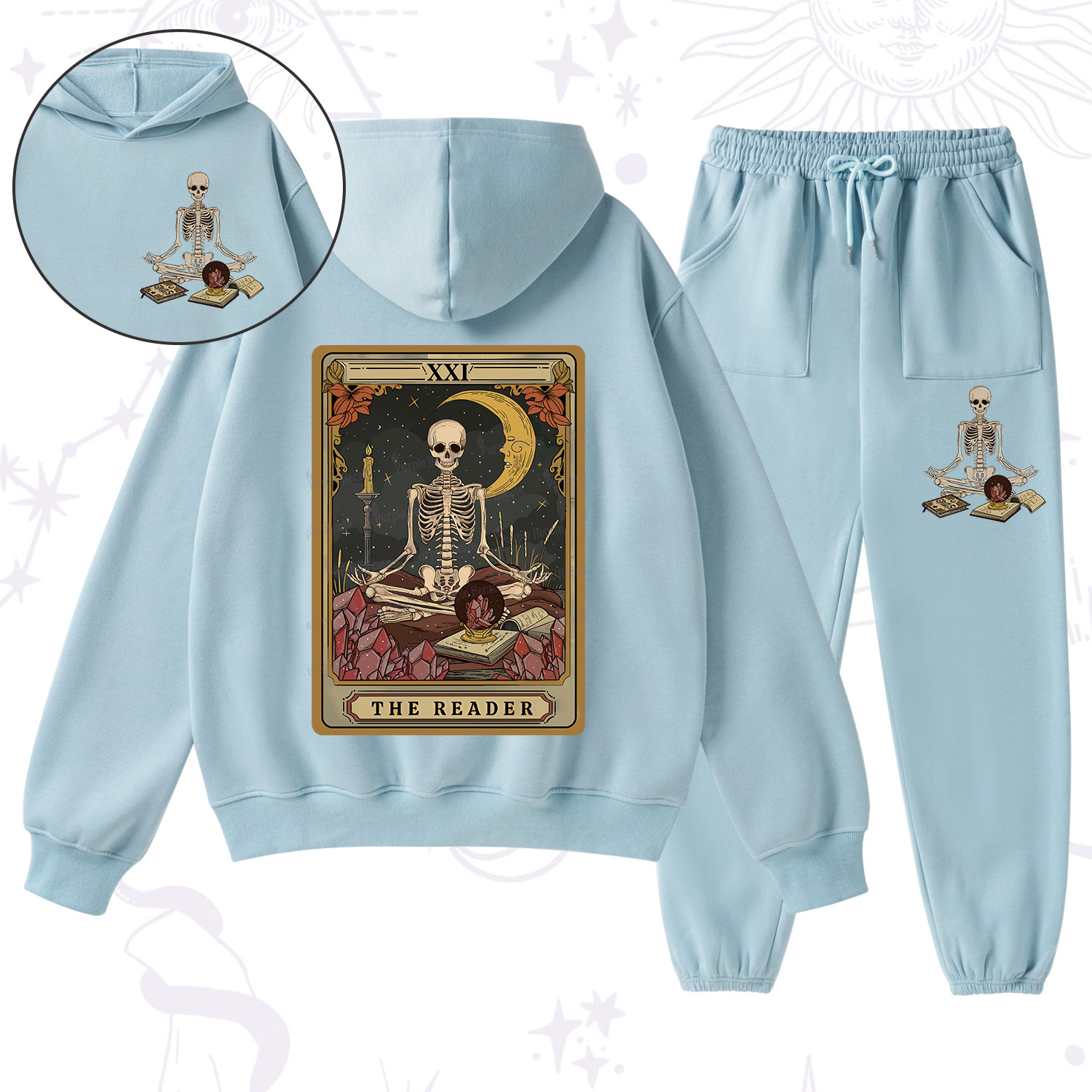 Purplehecate The Reader Tarot Fleece Hoodie Suit