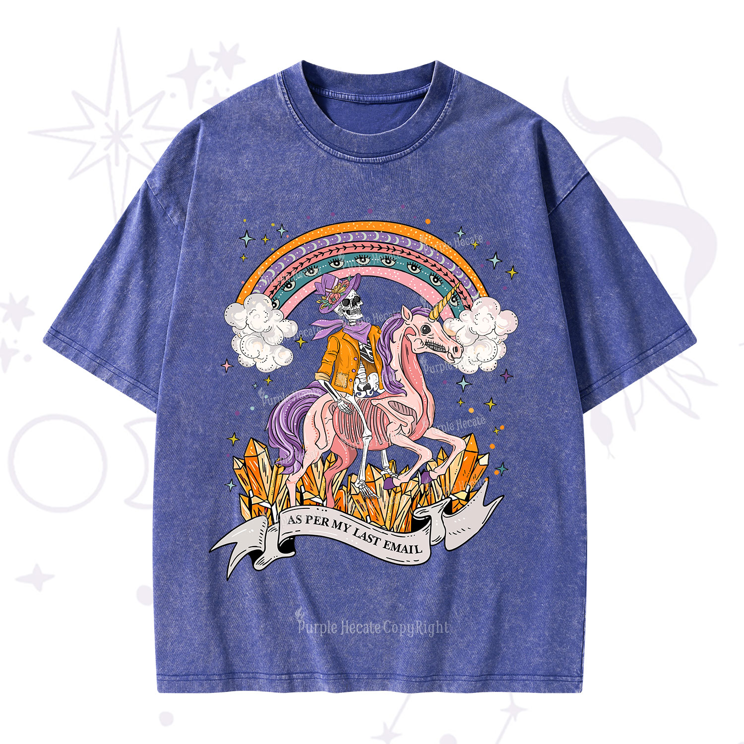 Purplehecate As Per My Last Email Washed T-Shirt