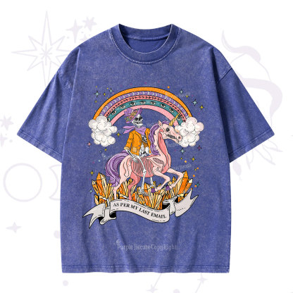 Purplehecate As Per My Last Email Washed T-Shirt