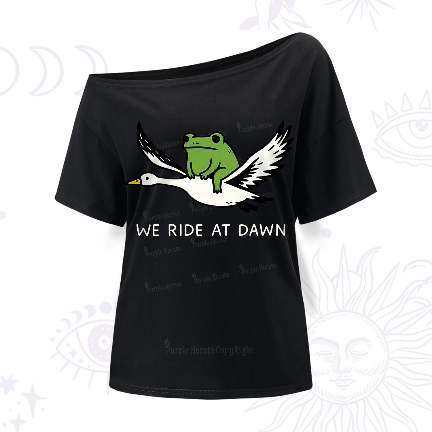 Purplehecate We Ride at Dawn One Shoulder T-Shirt