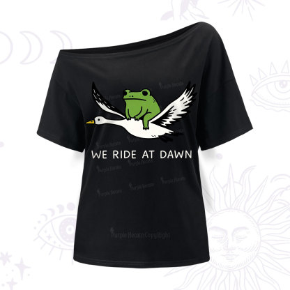 Purplehecate We Ride at Dawn One Shoulder T-Shirt