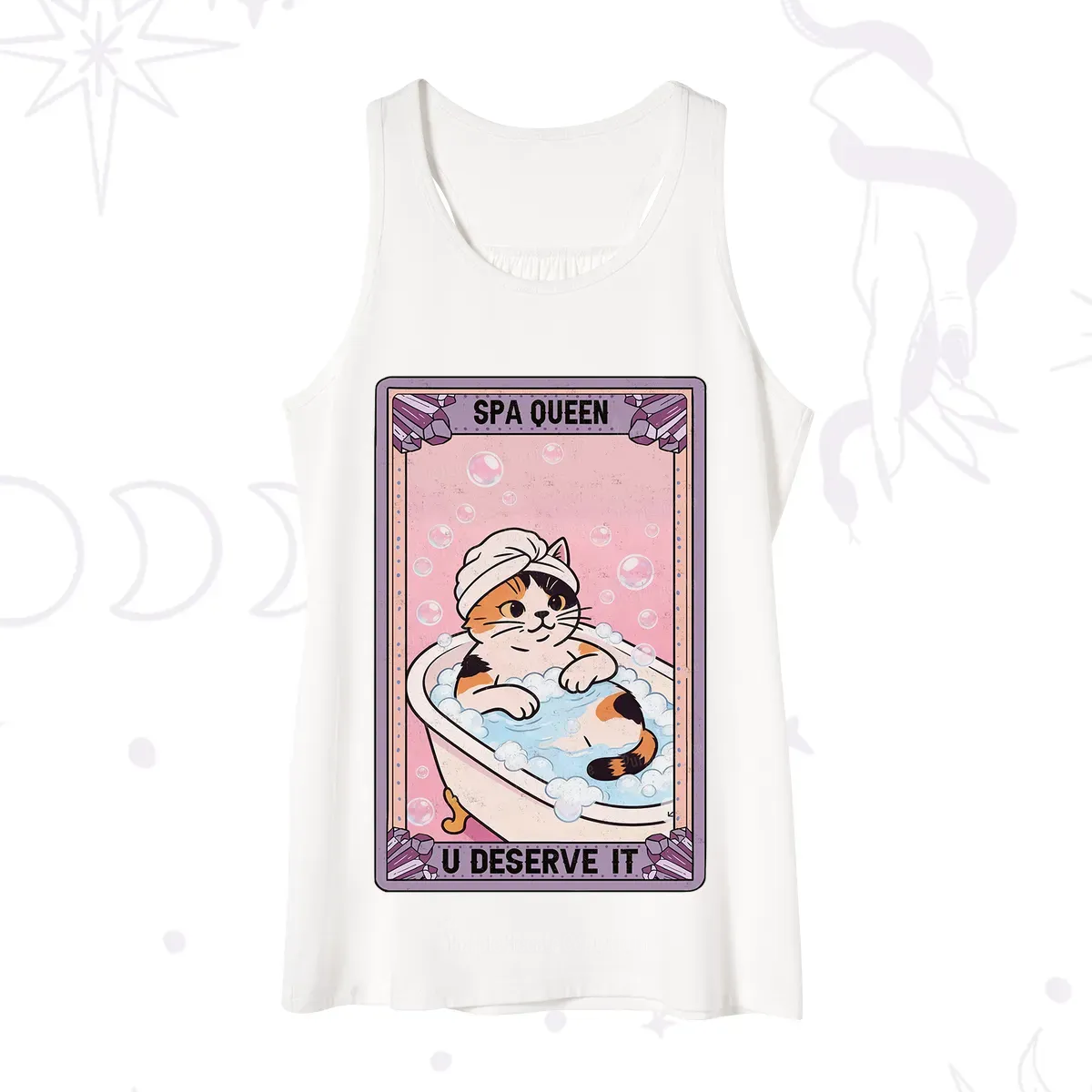 Purplehecate The Spa Queen Cat Tarot Tank