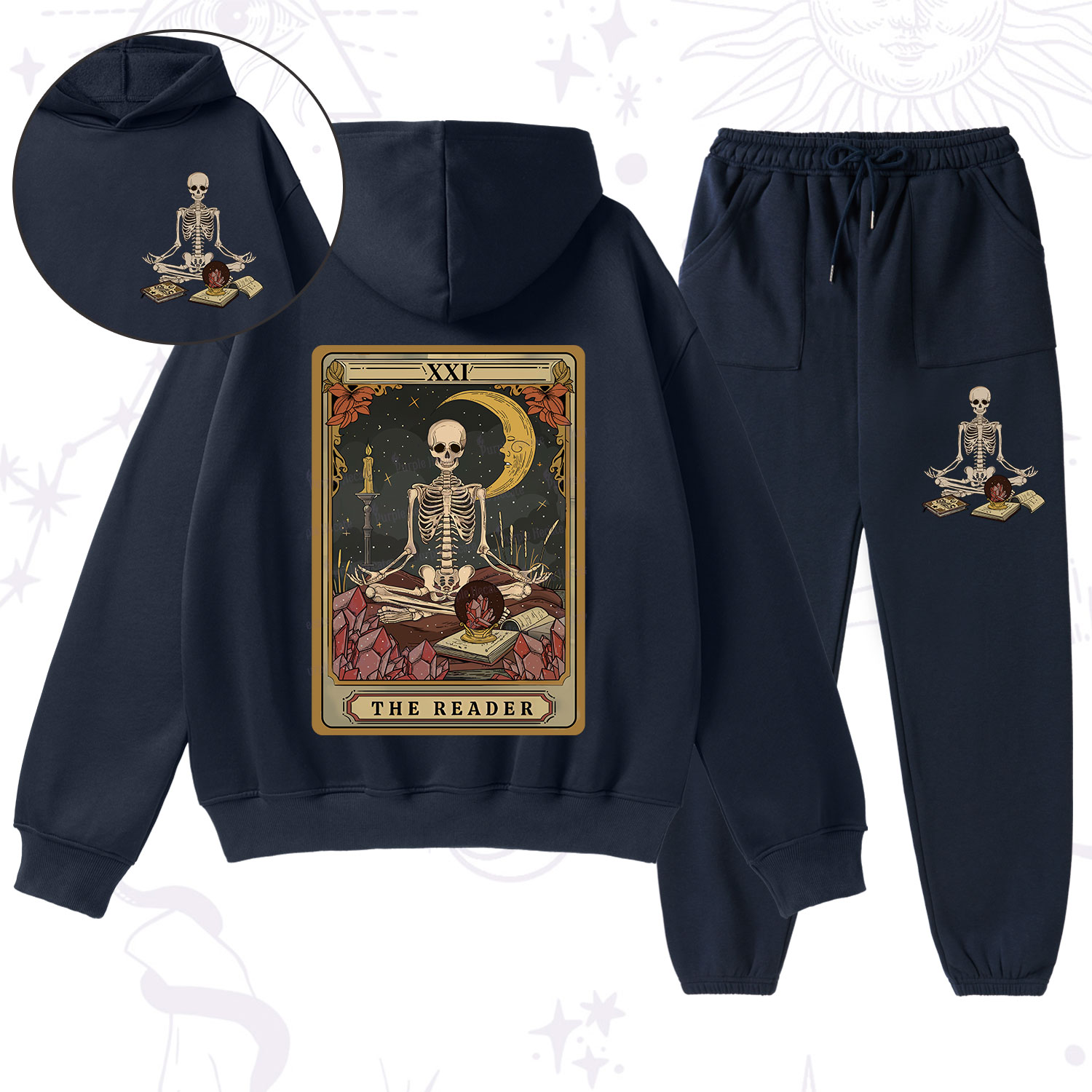 Purplehecate The Reader Tarot Fleece Hoodie Suit