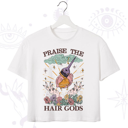 Purplehecate Praise The Hair Gods Crop T-Shirt