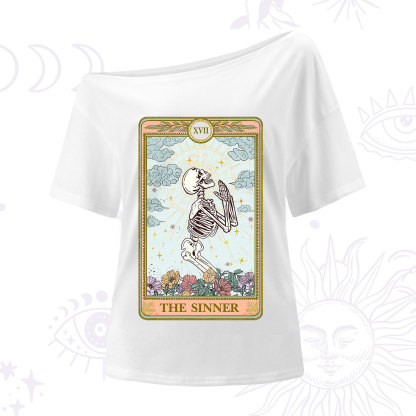Purplehecate The Sinner Tarot Card One Shoulder T-Shirt