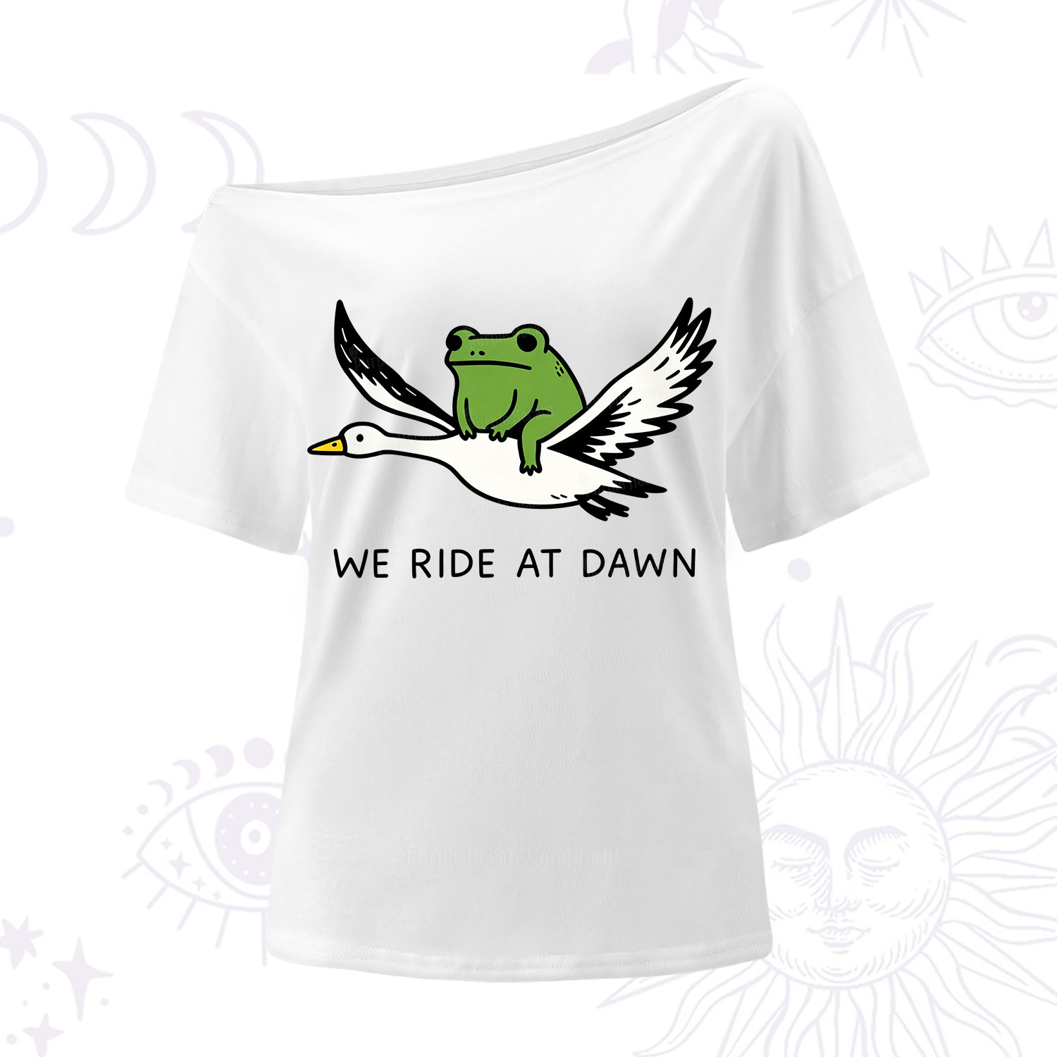 Purplehecate We Ride at Dawn One Shoulder T-Shirt