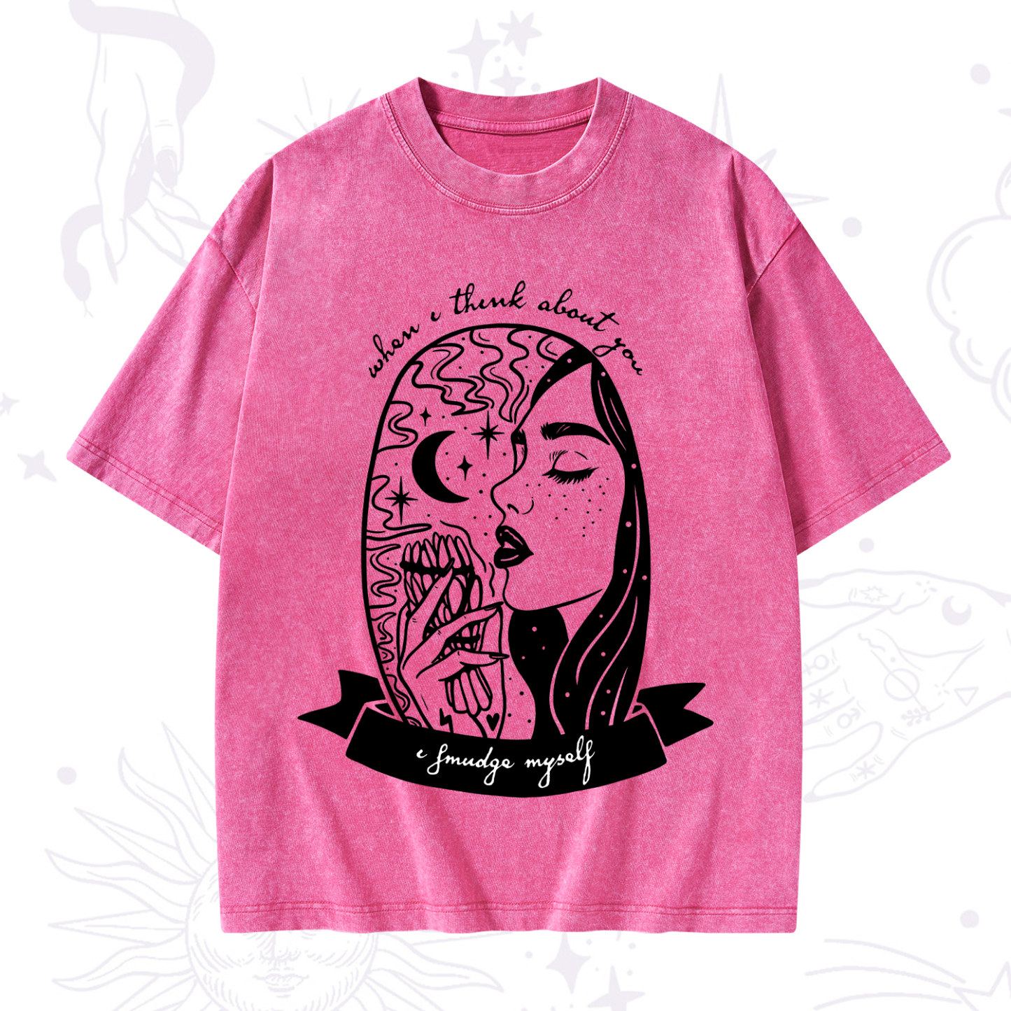 Purplehecate When I Think About You I Smudge Myself Washed T-Shirt