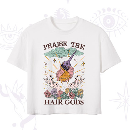 Purplehecate Praise The Hair Gods Crop T-Shirt