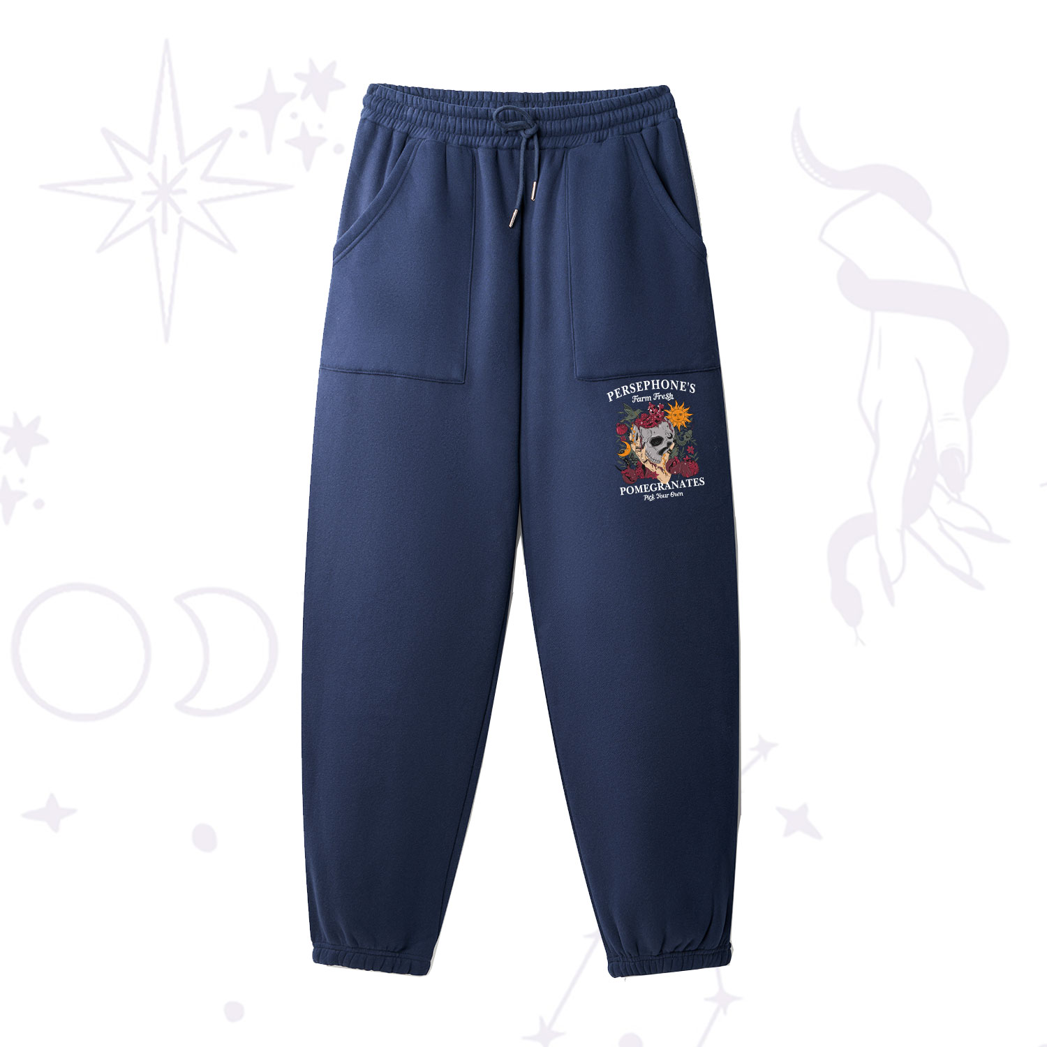 Purplehecate Persephone's Farm Fresh Pomegranates Pick Your Own Fleece Sweatpants