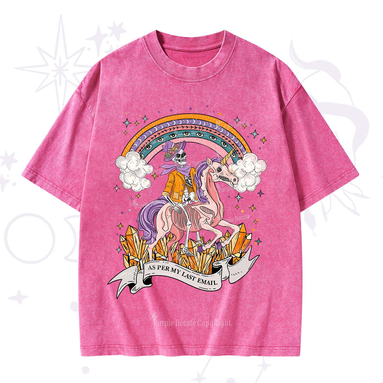 Purplehecate As Per My Last Email Washed T-Shirt