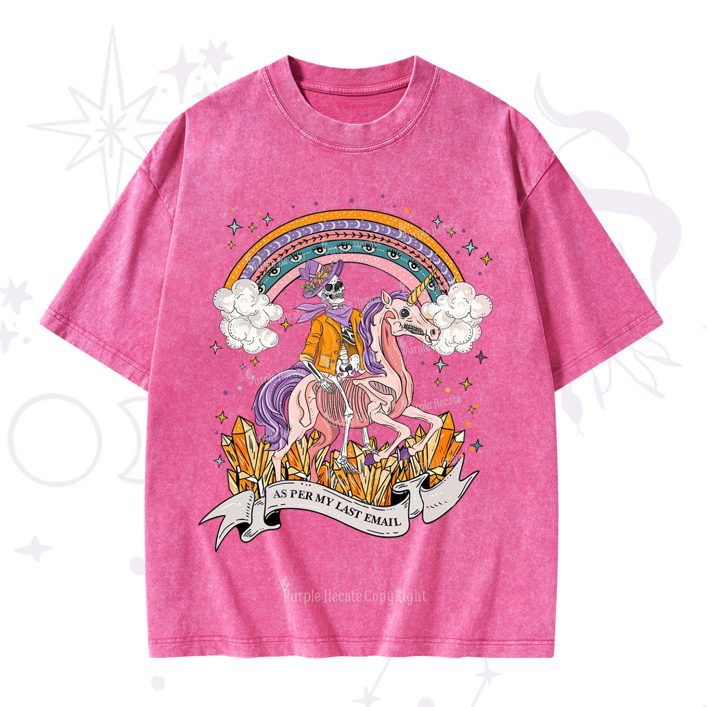 Purplehecate As Per My Last Email Washed T-Shirt