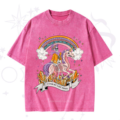 Purplehecate As Per My Last Email Washed T-Shirt