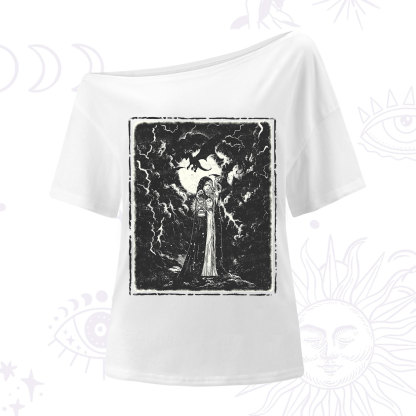 Purplehecate Witches of the Lightning Veil One Shoulder T-Shirt
