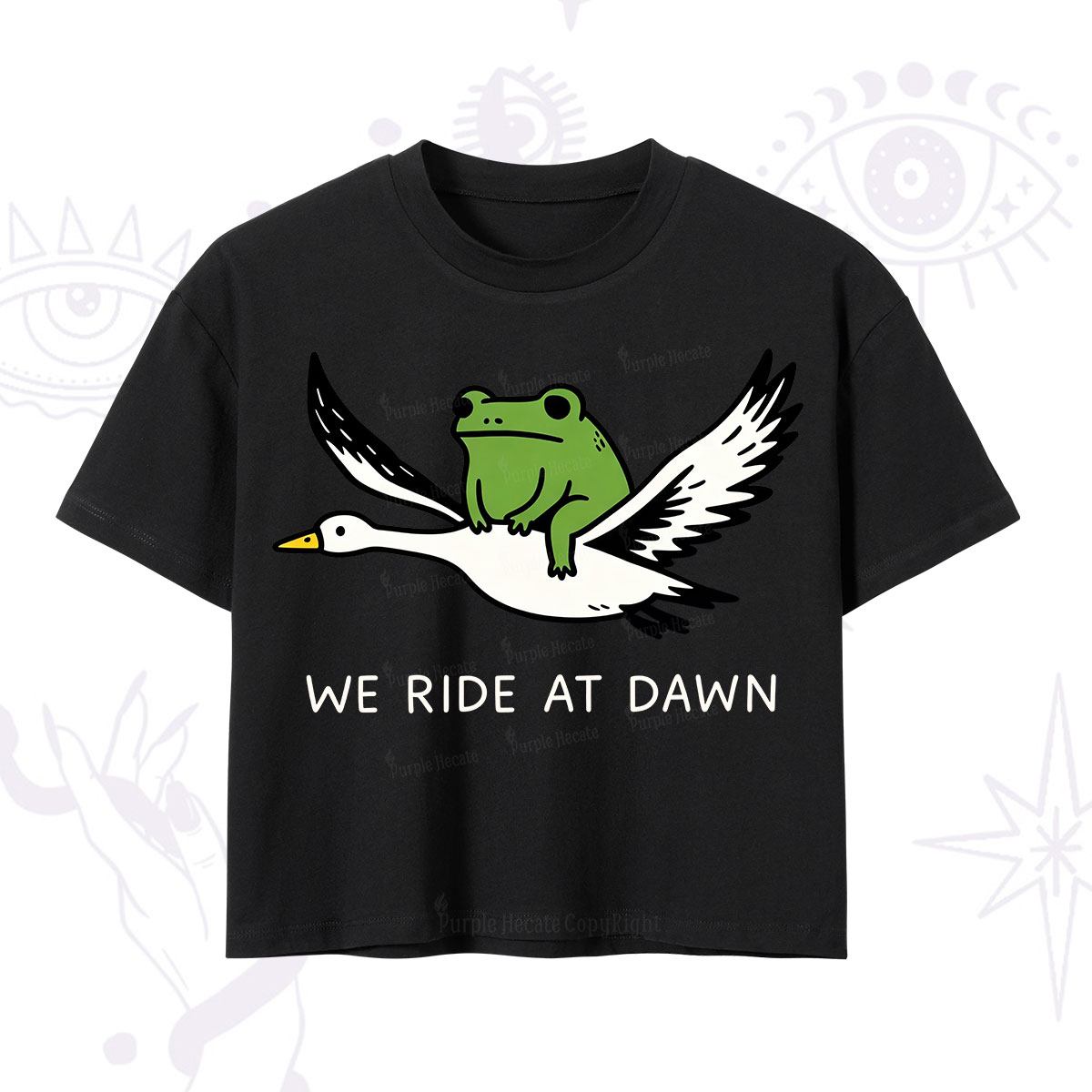 Purplehecate We Ride at Dawn Crop T-Shirt
