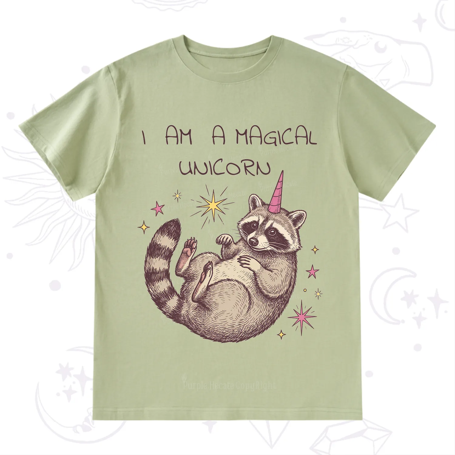 Purplehecate I Am A Magical Unicorn Raccoon T-Shirt