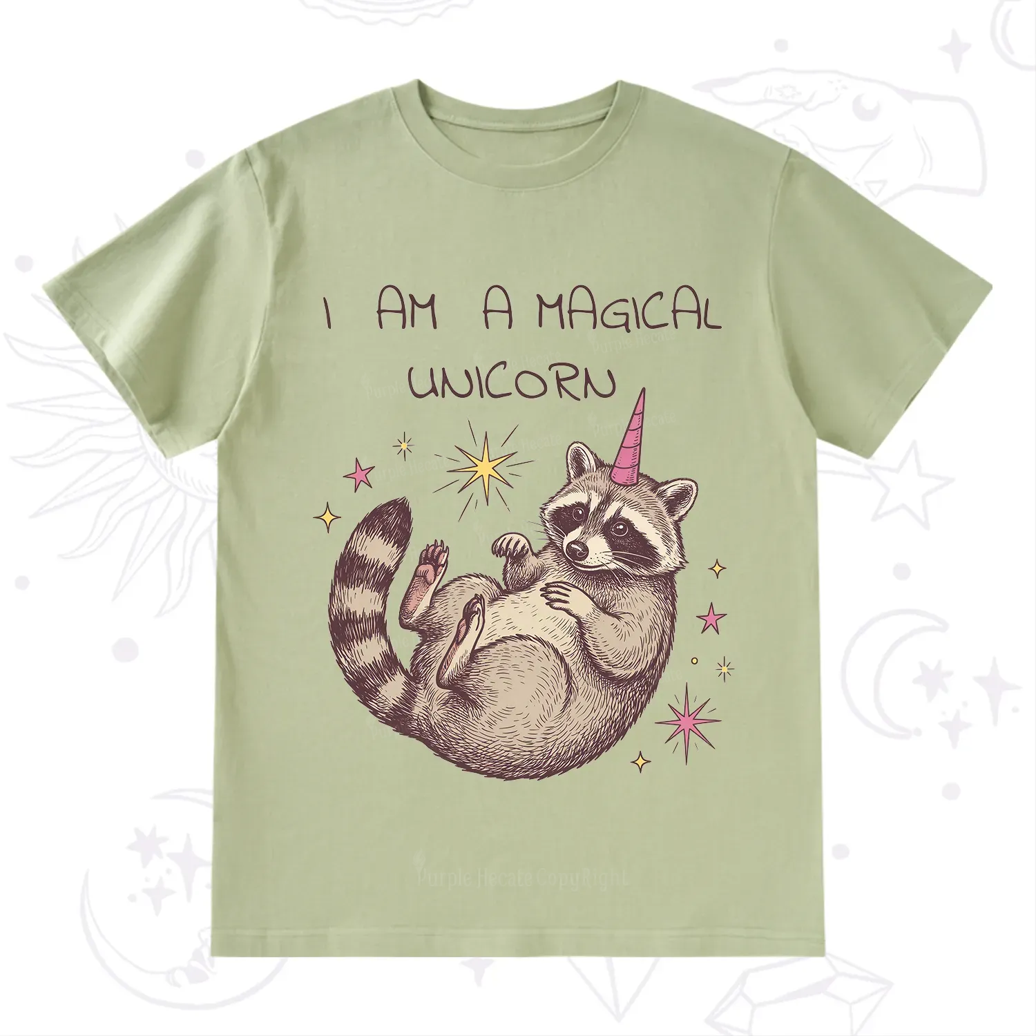 Purplehecate I Am A Magical Unicorn Raccoon T-Shirt