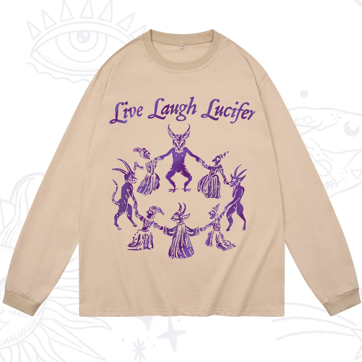 Purplehecate Live Laugh Lucifer Satanic Long Sleeve T-Shirt