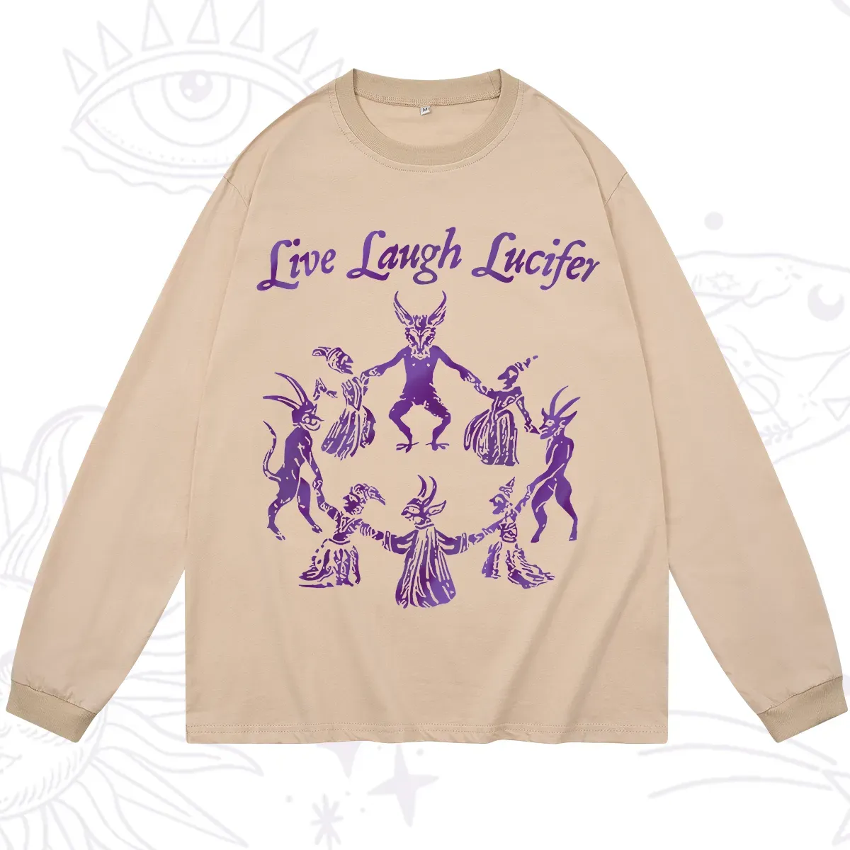 Purplehecate Live Laugh Lucifer Satanic Long Sleeve T-Shirt