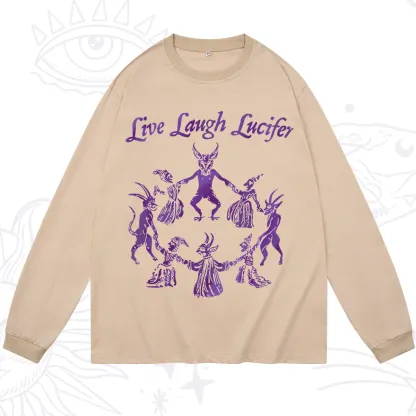Purplehecate Live Laugh Lucifer Satanic Long Sleeve T-Shirt