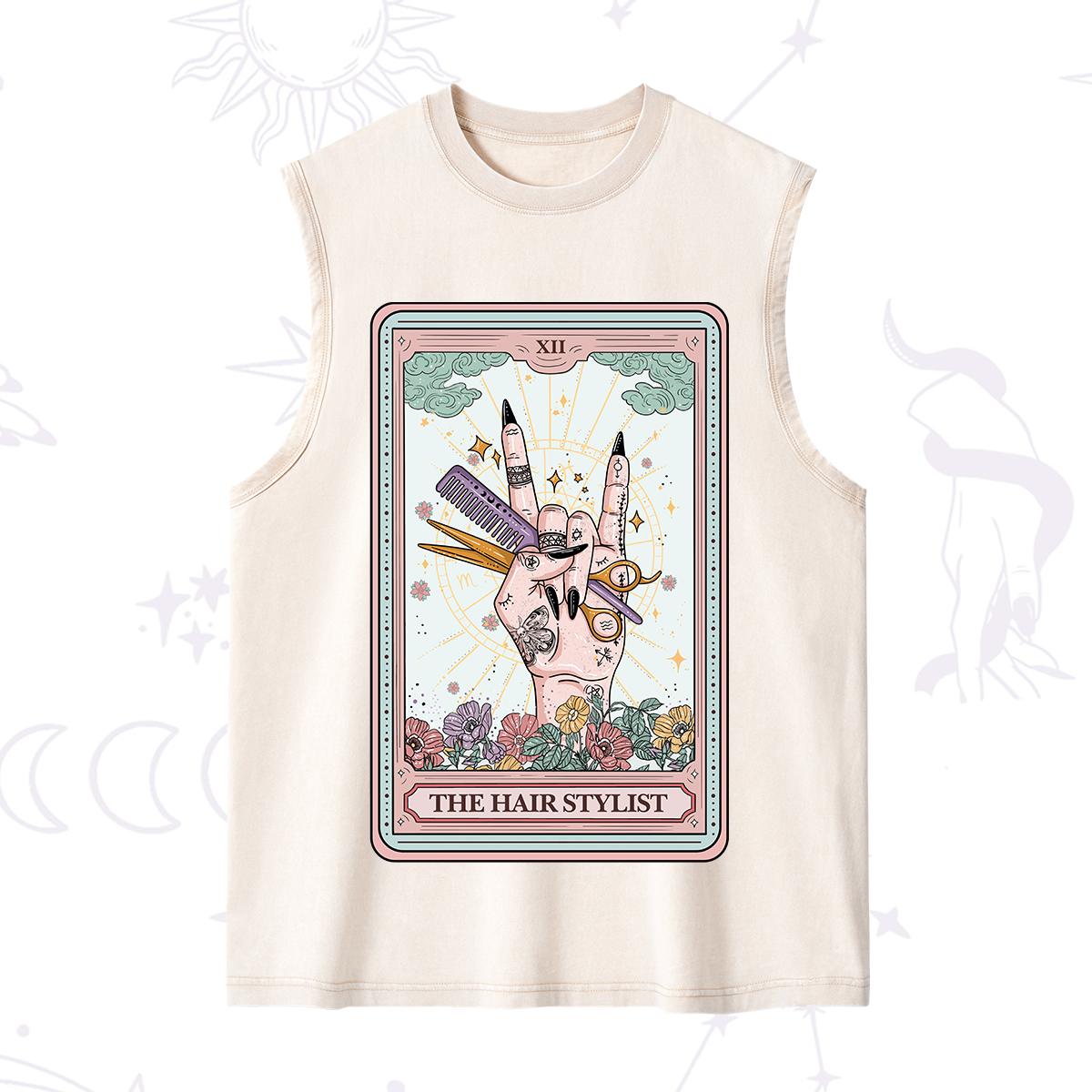 Purplehecate The Hair Stylist Tarot Washed Tank