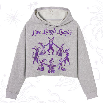 Purplehecate Live Laugh Lucifer Satanic Crop Hoodie