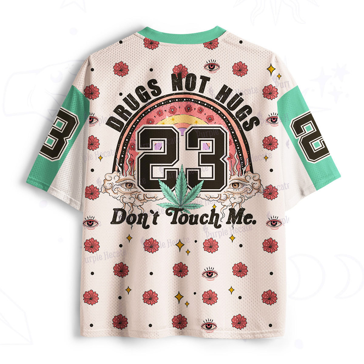 Purplehecate Drugs Not Hugs Don't Touch Me Mesh Jersey