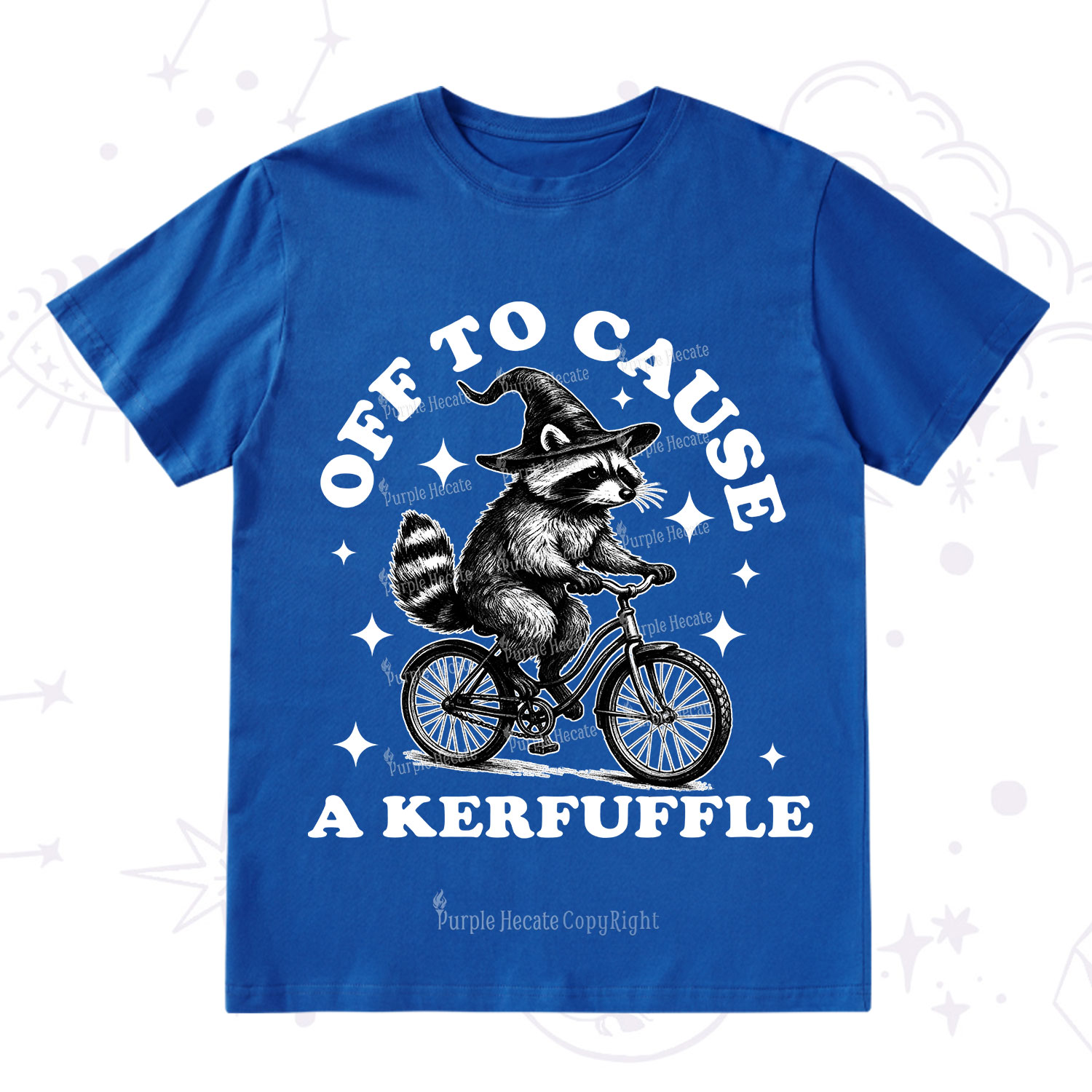 Purplehecate Off to Cause a Kerfuffle Raccoon T-Shirt