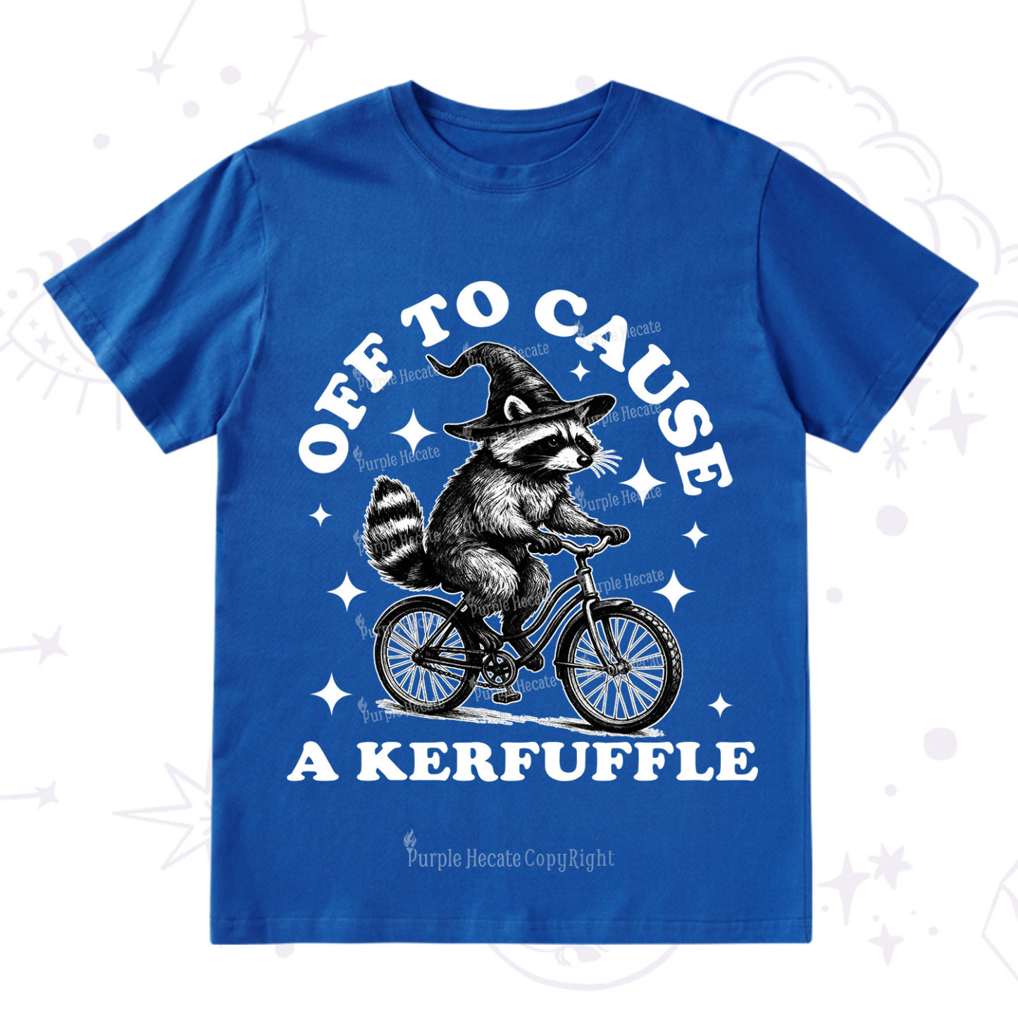 Purplehecate Off to Cause a Kerfuffle Raccoon T-Shirt
