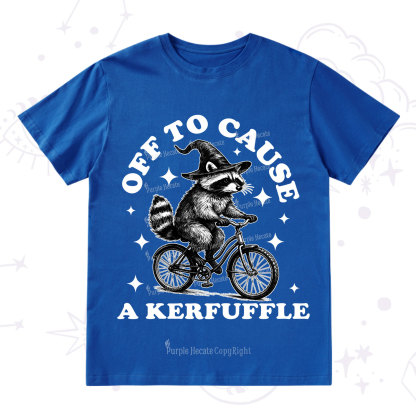 Purplehecate Off to Cause a Kerfuffle Raccoon T-Shirt