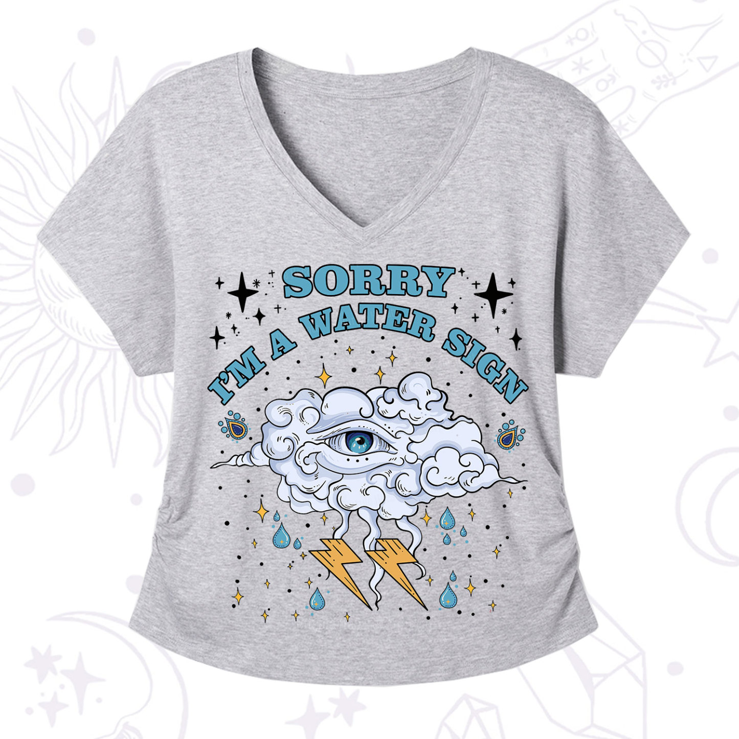 Purplehecate Sorry I'm A Water Sign V-Neck T-Shirt